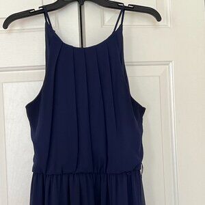I.N. size Large Navy blue, pink, and white dress
